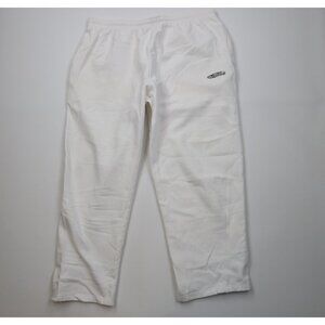 Vtg 90s Y2K And1 Basketball Mens 3XL Spell Out Baggy Wide Leg Sweatpants White